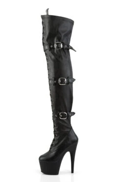 Pleaser USA Adore-3028 7inch Thigh High Pleaser Boots - Matte Black -Famous Boot Store ADORE 3028 BPU M05 1