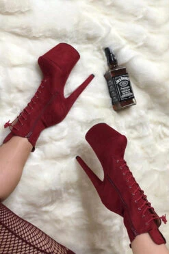 Hella Heels BabyDoll 8inch Boots - Dark Red 12 Hella Heels BabyDoll 8inch Boots - Dark Red -Famous Boot Store BDDarkRed8inch2 1