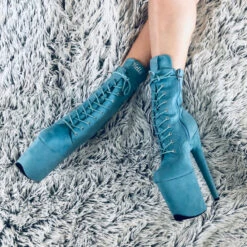 Hella Heels BabyDoll 8inch Boots - Baby Blue -Famous Boot Store BD Baby Blue 8 Inch 4 1