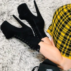 Hella Heels BabyDoll 8inch Boots - Black 10 Hella Heels BabyDoll 8inch Boots - Black -Famous Boot Store BD Black 8 Inch 12