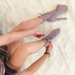 Hella Heels BabyDoll 8inch Boots - Lilac Mink -Famous Boot Store BD Dark Mink 8 inch 4 copy