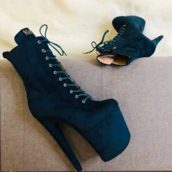 Hella Heels BabyDoll 8inch Boots - Teal 13 Hella Heels BabyDoll 8inch Boots - Teal -Famous Boot Store BD Teal 8 Inch 1