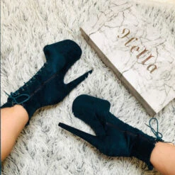 Hella Heels BabyDoll 8inch Boots - Teal 11 Hella Heels BabyDoll 8inch Boots - Teal -Famous Boot Store BD Teal 8 Inch 6 1