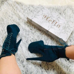 Hella Heels BabyDoll 8inch Boots - Teal 12 Hella Heels BabyDoll 8inch Boots - Teal -Famous Boot Store BD Teal 8 Inch 8