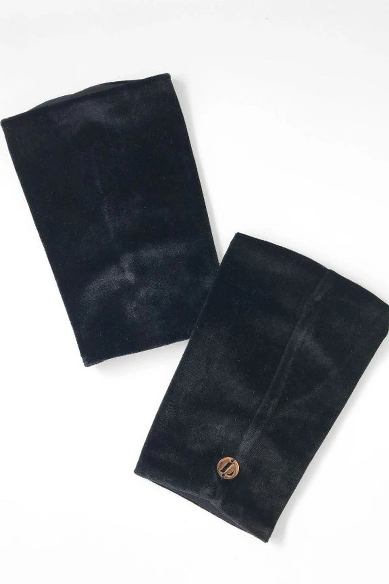 Lunalae Shoe Covers - Black Crushed Velvet 1 Lunalae Shoe Covers - Black Crushed Velvet