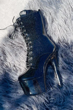 Hella Heels The Glitterati 7inch Boots - Sin City -Famous Boot Store Blacksincityglitter7inchpoledancehighboot 4 1