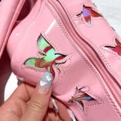 Hella Heels Butterfly Boots - 8inch - Pink 10 Hella Heels Butterfly Boots - 8inch - Pink -Famous Boot Store ButterflyBoot Pink1