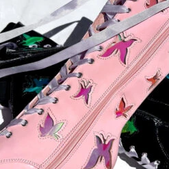 Hella Heels Butterfly Boots - 8inch - Pink 13 Hella Heels Butterfly Boots - 8inch - Pink -Famous Boot Store ButterflyBoot Pink3 1