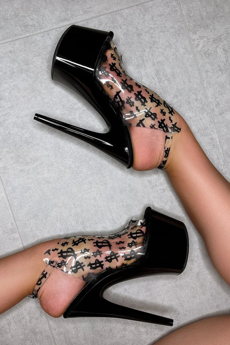 Hella Heels Make It Reign 7inch Stilettos - Black 2 Hella Heels Make It Reign 7inch Stilettos - Black - Image 2