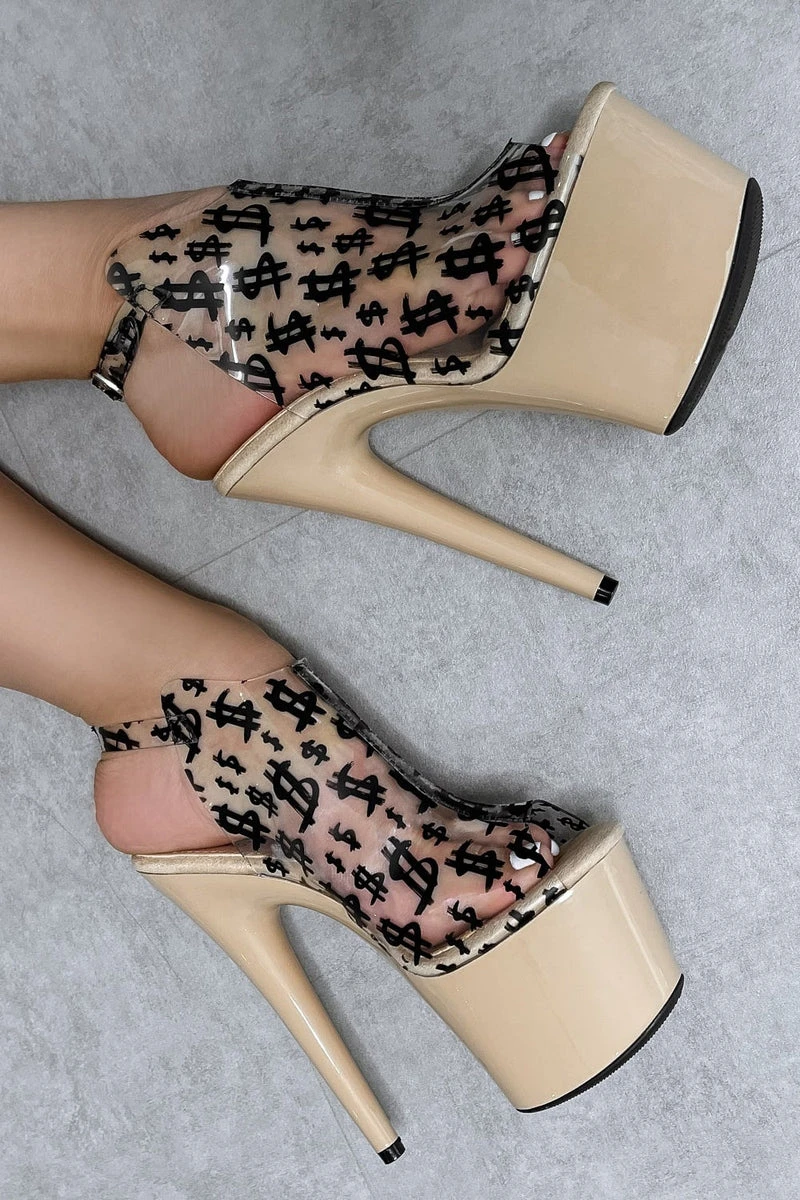 Hella Heels Make It Reign 7inch Stilettos - Sand 1 Hella Heels Make It Reign 7inch Stilettos - Sand