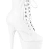 Pleaser USA Flamingo-1020LWR 8inch Real Leather Boots - Matte White