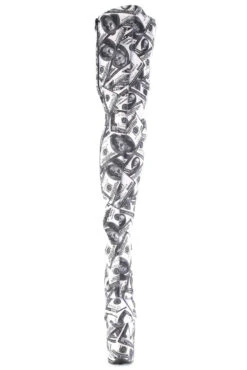 Pleaser USA Flamingo-3000DP 8inch Thigh High Pleaser Boots - Money Print 7 Pleaser USA Flamingo-3000DP 8inch Thigh High Pleaser Boots - Money Print -Famous Boot Store FLAM3000DP W BFA MFront 1