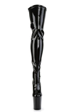 Pleaser USA Flamingo-3063 8inch Thigh High Pleaser Boots - Patent Black 9 Pleaser USA Flamingo-3063 8inch Thigh High Pleaser Boots - Patent Black -Famous Boot Store FLAM3063 B MFront