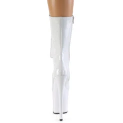 Pleaser USA Flamingo-1050 8inch Pleaser Boots - Patent White -Famous Boot Store FLAMINGO 1050 W M09