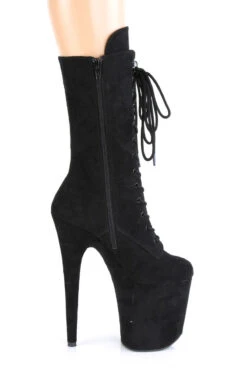 Pleaser USA Flamingo-1050FS Faux Suede 8inch Pleaser Boots - Black -Famous Boot Store FLAMINGO 1050FS BFS M13