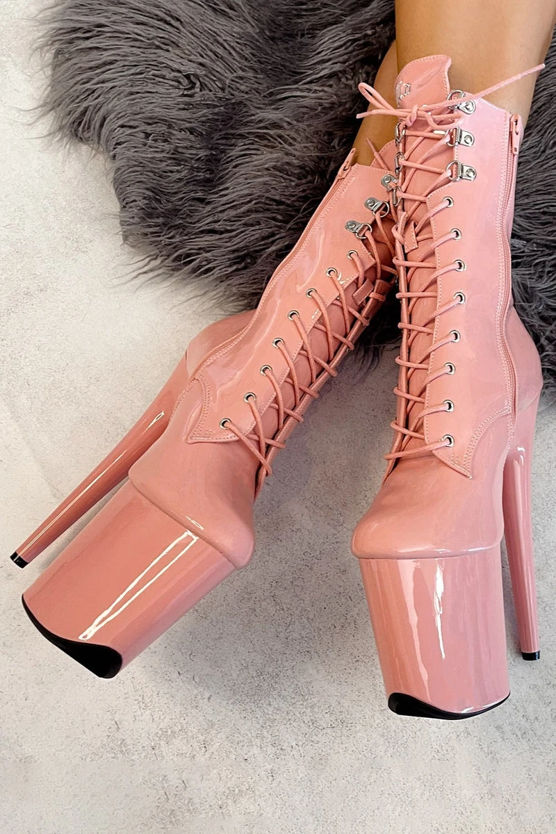 Hella Heels LipKit 8inch Boots - Candy Shop 2 Hella Heels LipKit 8inch Boots - Candy Shop - Image 2