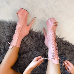 Hella Heels LipKit Open Toe 7inch Boots - Candy Shop -Famous Boot Store File 014 Edit 1