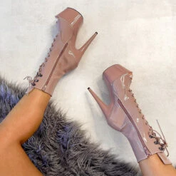 Hella Heels LipKit Open Toe 7inch Boots - Boujee 11 Hella Heels LipKit Open Toe 7inch Boots - Boujee -Famous Boot Store File 026 Edit 1