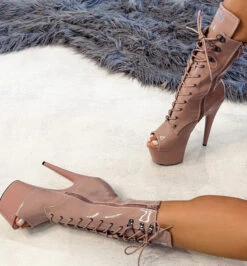 Hella Heels LipKit Open Toe 7inch Boots - Boujee 9 Hella Heels LipKit Open Toe 7inch Boots - Boujee -Famous Boot Store File 028 Edit 1