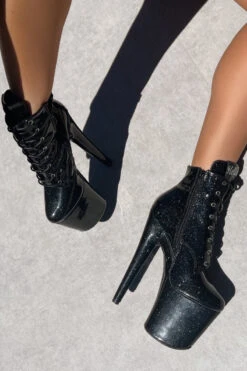 Hella Heels The Glitterati 8inch Ankle Boots - Sin City -Famous Boot Store H M 31 1