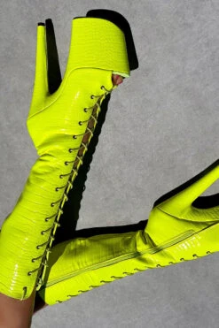 Hella Heels OH SNAP Knee High Open Toe Boots - 8inch -Famous Boot Store IMG 0008