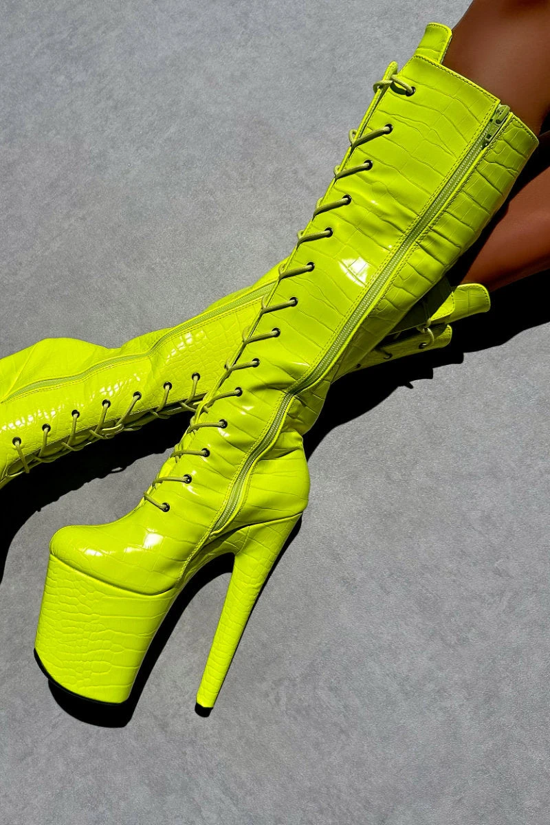 Hella Heels OH SNAP Knee High Boots - 8inch 2 Hella Heels OH SNAP Knee High Boots - 8inch - Image 2