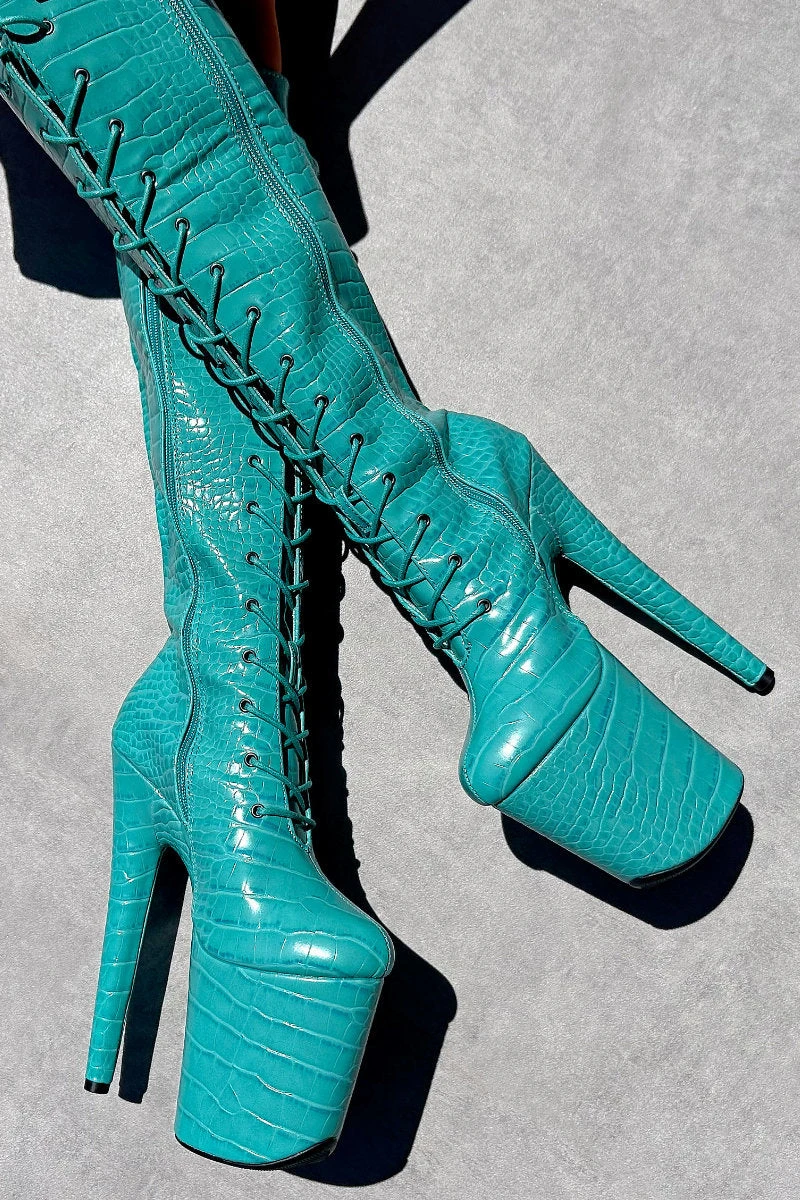 Hella Heels Killing Eve Knee High Boots - 8inch 3 Hella Heels Killing Eve Knee High Boots - 8inch - Image 3