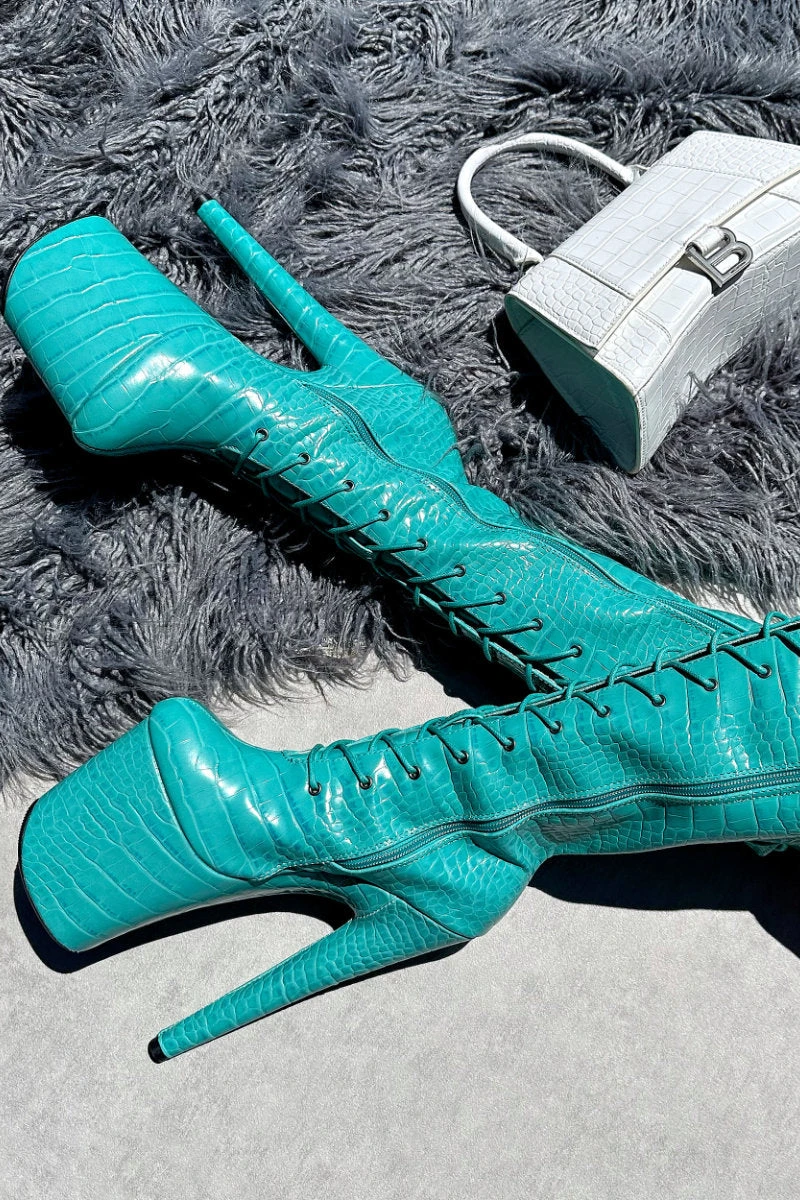 Hella Heels Killing Eve Knee High Boots - 8inch 4 Hella Heels Killing Eve Knee High Boots - 8inch - Image 4