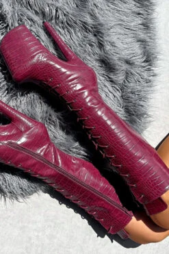 Hella Heels I Don't Bite Knee High Boots - 8inch 9 Hella Heels I Don't Bite Knee High Boots - 8inch -Famous Boot Store IMG 0461 1