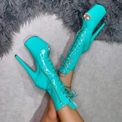Hella Heels LipKit Open Toe 8inch Boots - Minted -Famous Boot Store IMG 0598 2d9474f1 a611 4b04 83e9 d034341ead37 1