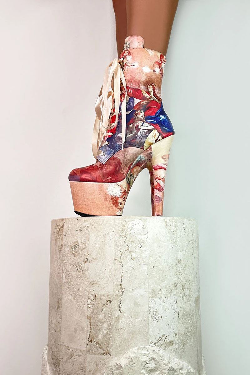 Hella Heels Renaissance 7inch Boots - Holier Than Thou 2 Hella Heels Renaissance 7inch Boots - Holier Than Thou - Image 2