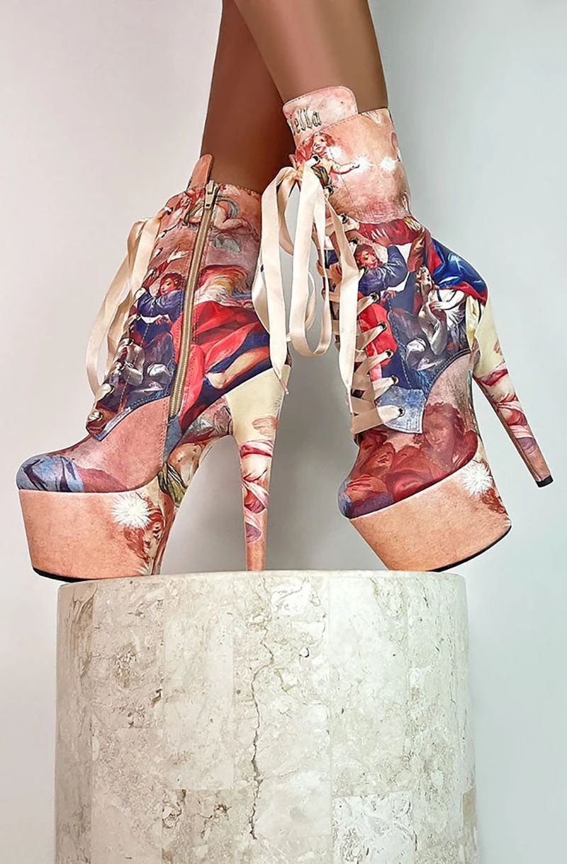 Hella Heels Renaissance 7inch Boots - Holier Than Thou 1 Hella Heels Renaissance 7inch Boots - Holier Than Thou