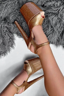 Hella Heels The Glitterati 8inch Stilettos - Oh Honey -Famous Boot Store IMG 7336