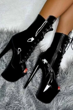 Hella Heels LipKit Open Toe 8inch Boots - Black Beatles -Famous Boot Store IMG 7779 8d406837 ad54 4cf8 9381 4b8e9bac9aea