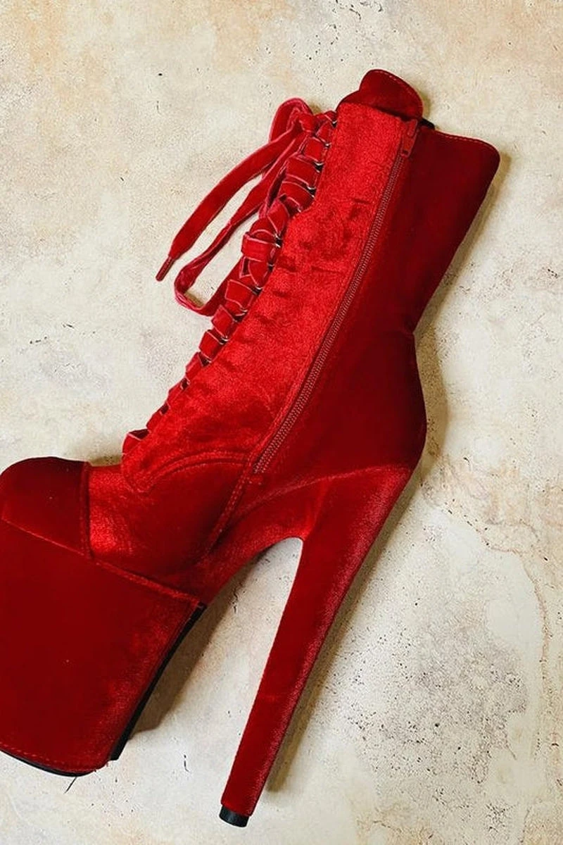 Hella Heels Classique Velvet Shoe Protector - Bad Blood 2 Hella Heels Classique Velvet Shoe Protector - Bad Blood - Image 2