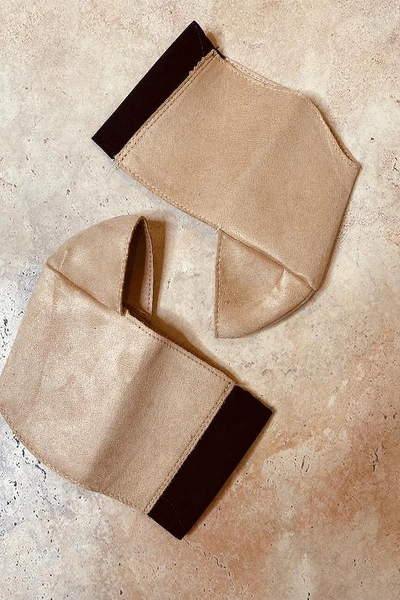 Hella Heels Classique Shoe Protector - Sand Faux Suede 1 Hella Heels Classique Shoe Protector - Sand Faux Suede