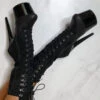 Hella Heels Blaq Kicks Boots - 7inch