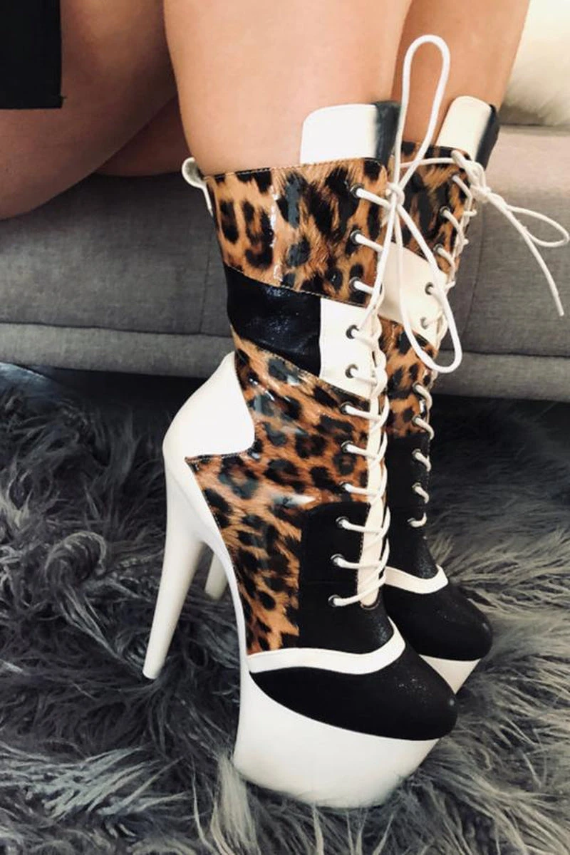 Hella Heels EmpireKicks 7inch Boots - White 2 Hella Heels EmpireKicks 7inch Boots - White - Image 2