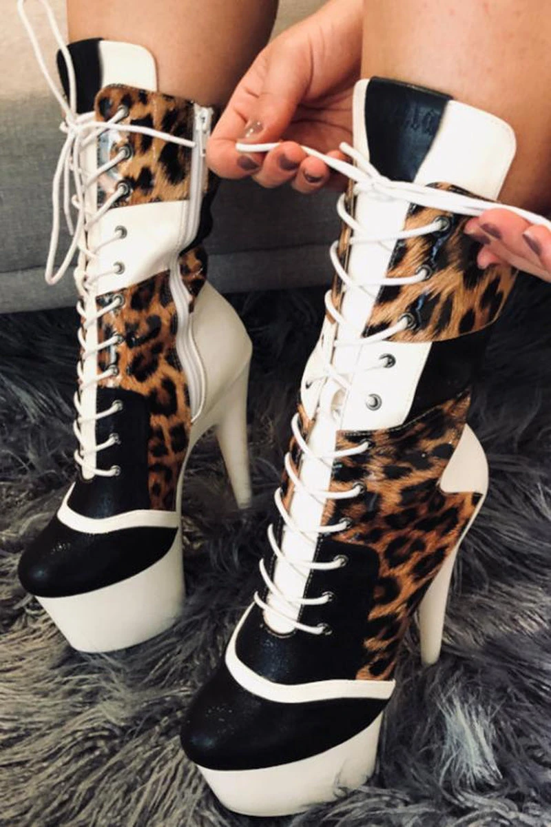 Hella Heels EmpireKicks 7inch Boots - White 1 Hella Heels EmpireKicks 7inch Boots - White