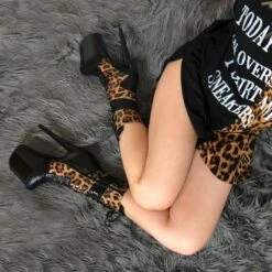Hella Heels EmpireKicks 8inch Boots - Black -Famous Boot Store Kicks Black Leopard 8 inch 1 1512x 2ded02cf 236c 4df0 aa1d ecd6b51f1fbb 1