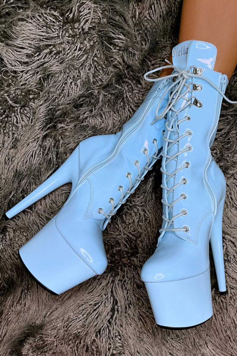Hella Heels LipKit 7inch Boots - Sky High 1 Hella Heels LipKit 7inch Boots - Sky High