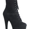 Pleaser USA Adore-1020FS Faux Suede 7Inch Pleaser Boots - Black