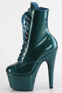 Pleaser USA Adore-1020GP 7inch Pleaser Boots - Teal Glitter -Famous Boot Store adore 1020gp tlg m05 1