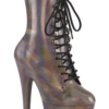 Pleaser USA Adore-1020HG 7inch Pleaser Boots - Holographic Gun Metal