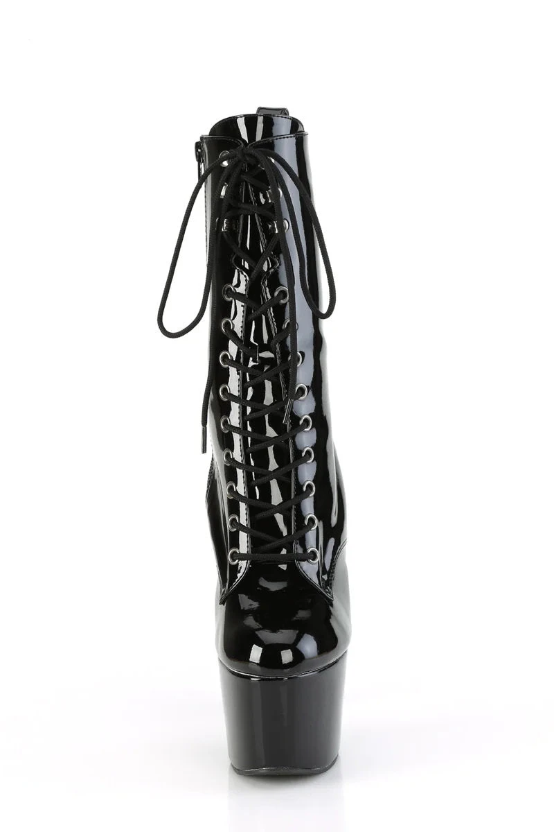 Pleaser USA Adore-1040WR 7inch Pleaser Boots - Holographic Black 2 Pleaser USA Adore-1040WR 7inch Pleaser Boots - Holographic Black - Image 2
