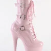 Pleaser USA Adore-1043 7inch Pleaser Boots - Patent Baby Pink