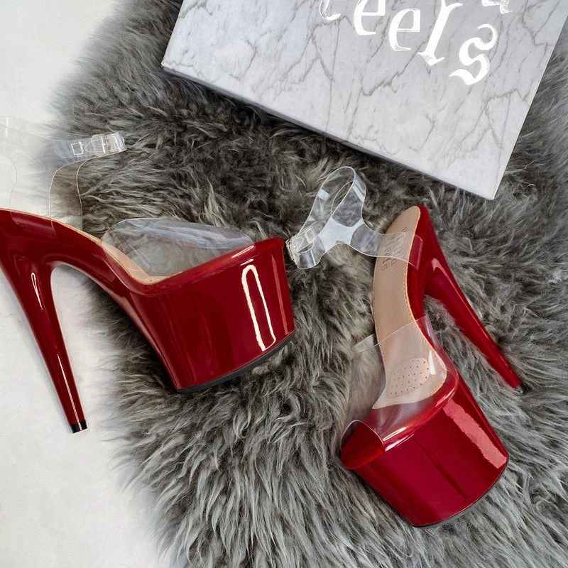 Hella Heels Classic Gloss 7inch Stilettos - Chilli 3 Hella Heels Classic Gloss 7inch Stilettos - Chilli - Image 3