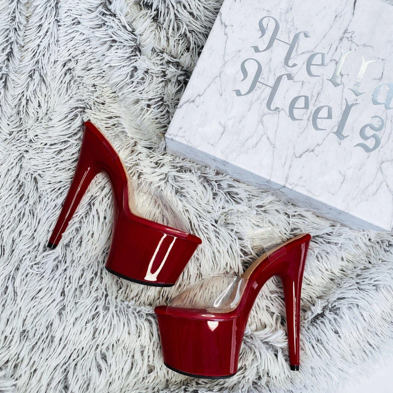 Hella Heels Classic Gloss 7inch Stilettos - Chilli 7 Hella Heels Classic Gloss 7inch Stilettos - Chilli - Image 7