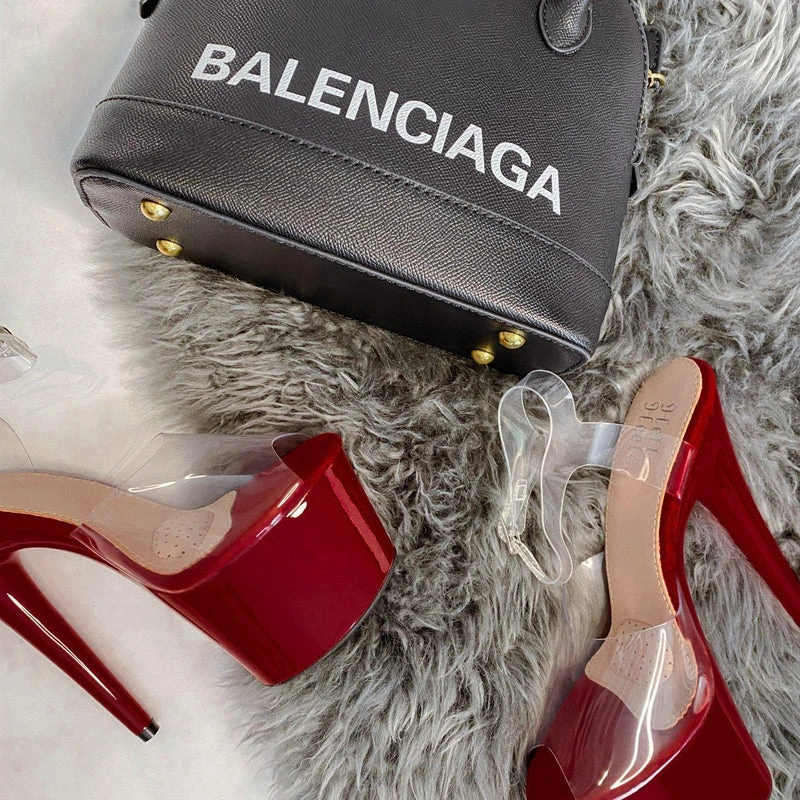 Hella Heels Classic Gloss 7inch Stilettos - Chilli 8 Hella Heels Classic Gloss 7inch Stilettos - Chilli - Image 8