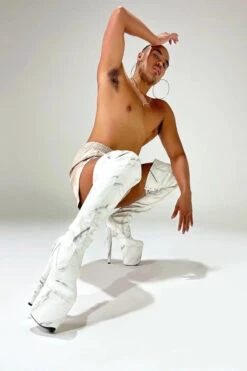 Hella Heels Renaissance Thicc Thigh High 8inch Boots - Faith 9 Hella Heels Renaissance Thicc Thigh High 8inch Boots - Faith -Famous Boot Store faith thicc thigh high white marble 8 inch sean boot pole dance shoes 1 1